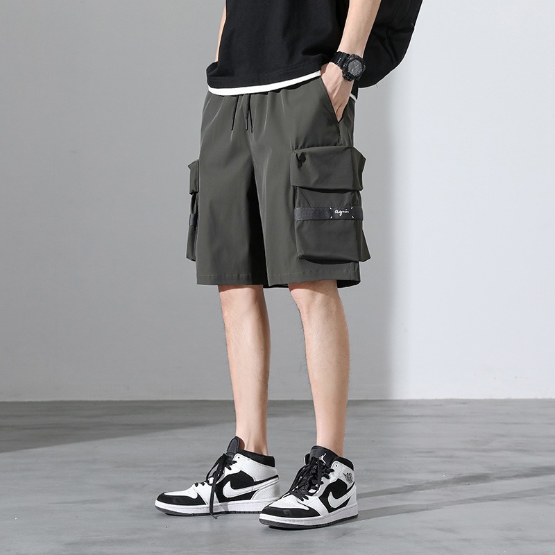 【林柏】最大到8XL 冰絲 冰感 男 短褲 工裝褲 五分短褲 休閒短褲-規格圖10