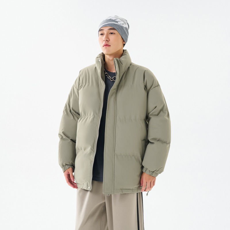 【林柏】大尺碼可穿！出國必備！基本款 防潑水 防風 男 立領 絎縫 鋪棉 羽絨棉填充 外套 衝鋒外套-細節圖2