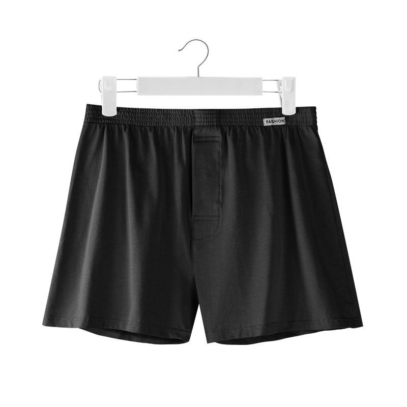 【林柏】L-6XL 日系 精梳棉 微彈力 多色 素色 基本款 前開孔 寬鬆 阿羅褲 四角褲 男內褲 男四角褲-細節圖6