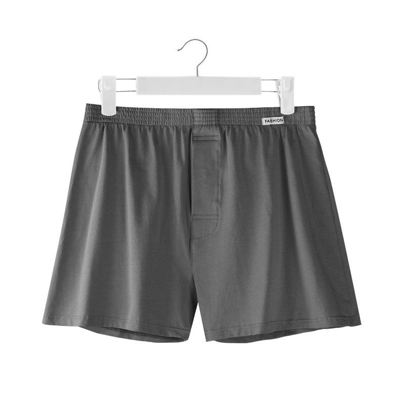 【林柏】L-6XL 日系 精梳棉 微彈力 多色 素色 基本款 前開孔 寬鬆 阿羅褲 四角褲 男內褲 男四角褲-細節圖7