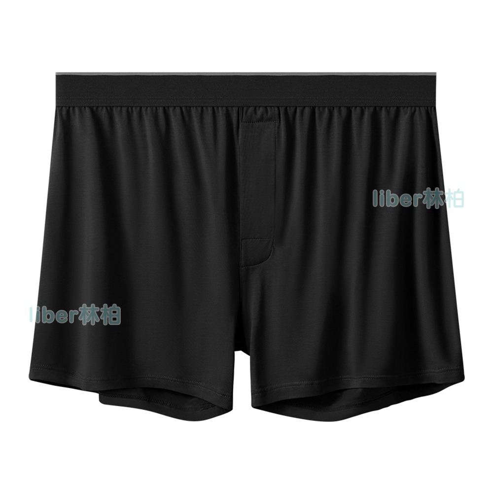 【林柏】L-4XL 日系 基本款 莫代爾 多色 素色 前開孔 寬鬆 阿羅褲 四角褲 男內褲 男四角褲-細節圖8