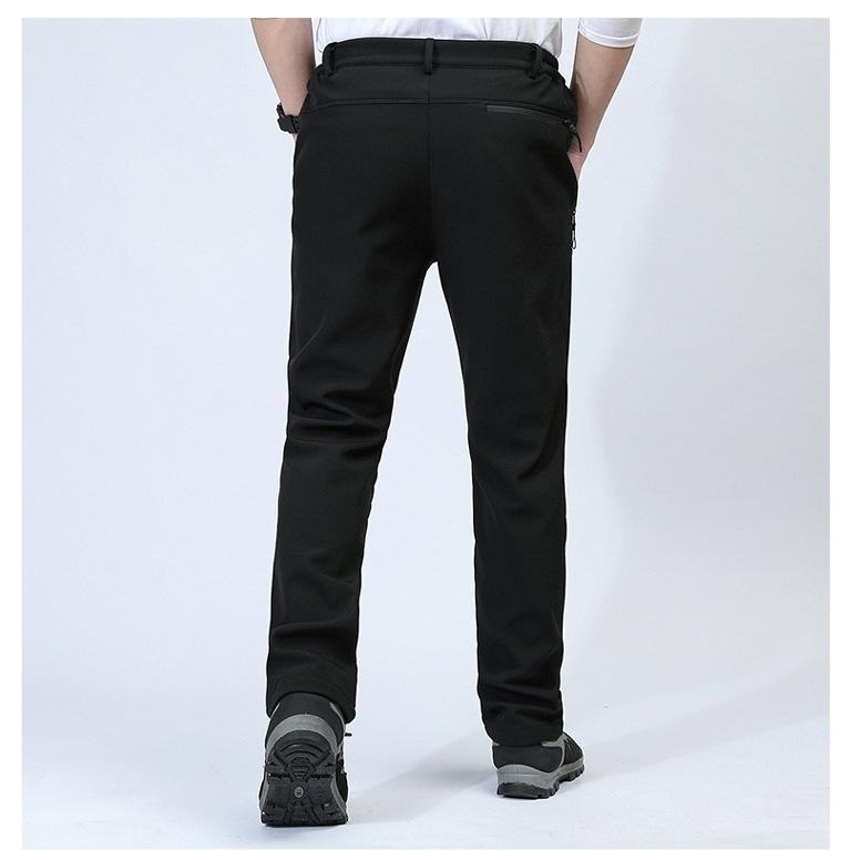 【林柏】最大8XL超大尺碼 出國 下雪必備 厚磅 內刷毛 搖粒絨 兩側拉鍊口袋 衝鋒褲 登山褲 長褲 L-8XL-細節圖4