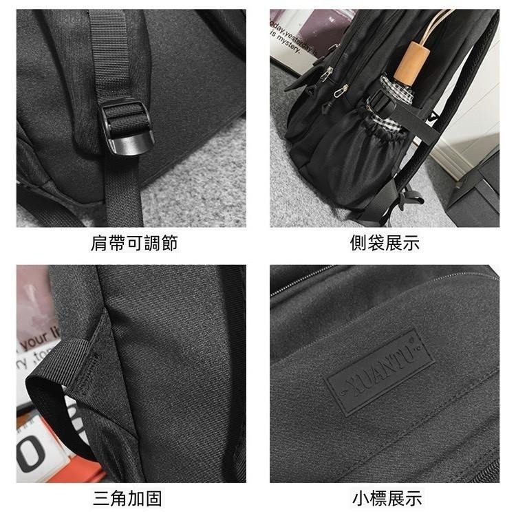 【現貨】韓版簡約大容量雙肩包-細節圖2