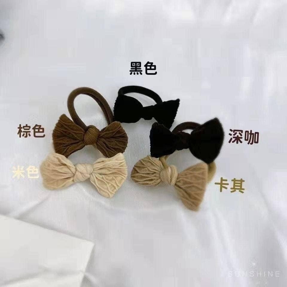 【現貨】小巧蝴蝶結髮圈-細節圖6