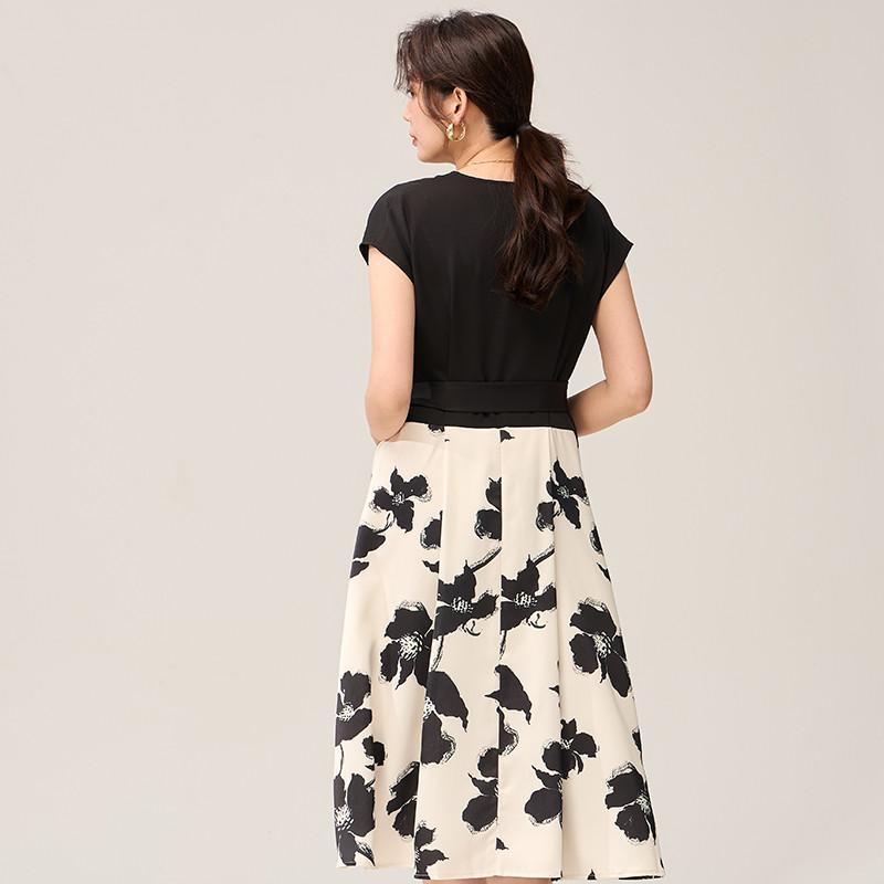 媽媽洋裝夏裝氣質媽媽裝夏衣服中年女裝母親節40歲端莊大氣裙子-細節圖4