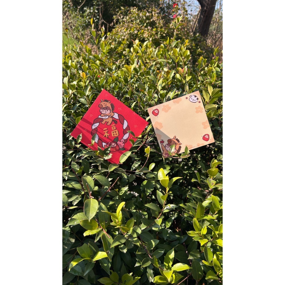 馬年斗方賀卡5入組-細節圖2