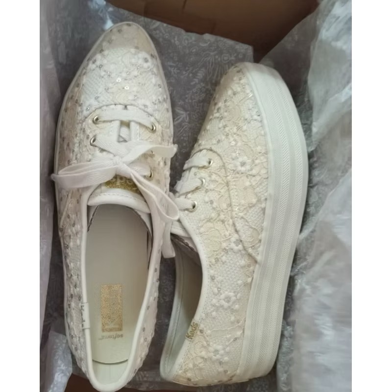 零碼特價🇺🇸美國潮牌Keds 蓓蕾花朵鞋 小白鞋 婚鞋-細節圖2