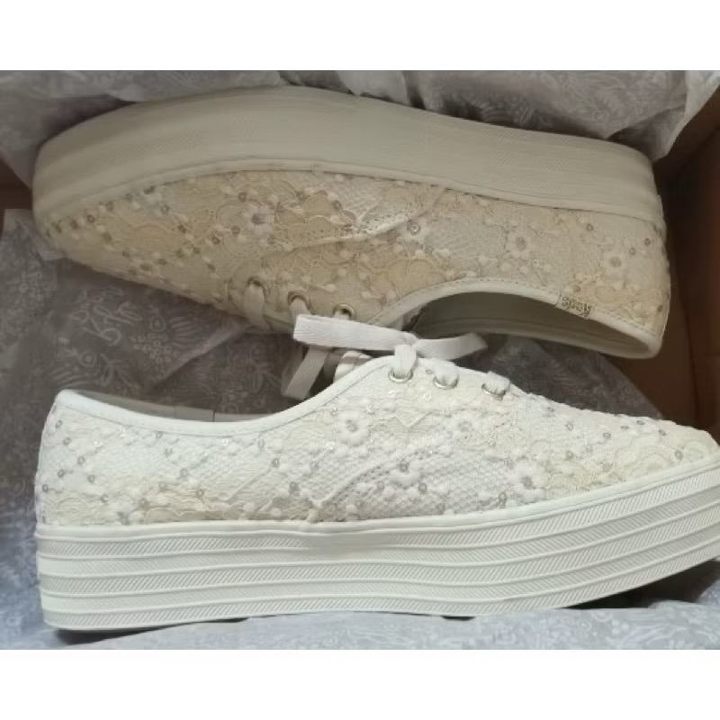 零碼特價🇺🇸美國潮牌Keds 蓓蕾花朵鞋 小白鞋 婚鞋-細節圖3