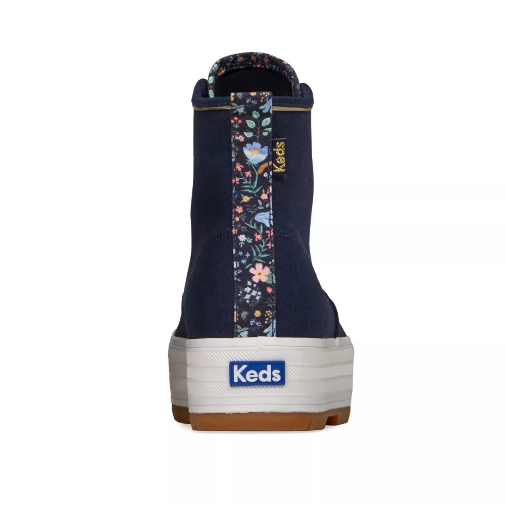 ￼零碼特價 Keds聯名Rifle paper純色帆布高筒靴子時尚休閒鞋-細節圖3