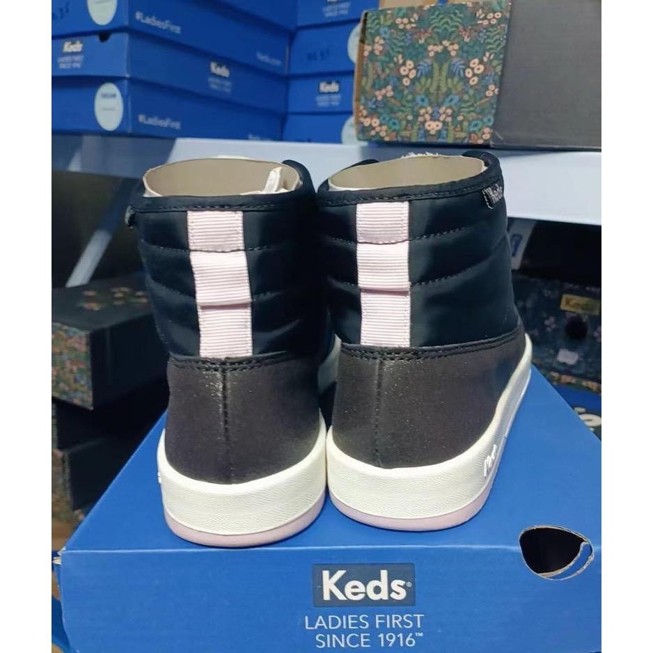 零碼特價新款零碼特價KEDS秋冬內毛裡短靴休閒高筒靴時尚厚底板鞋小白靴-細節圖8