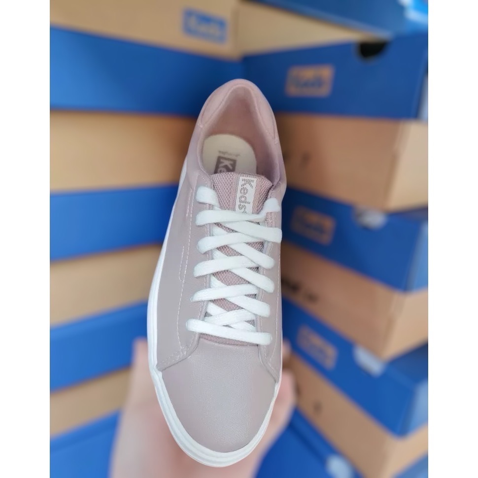 ￼零碼特價🉐Keds 純色系真皮  厚底休閒鞋 小白鞋 運動鞋-細節圖3