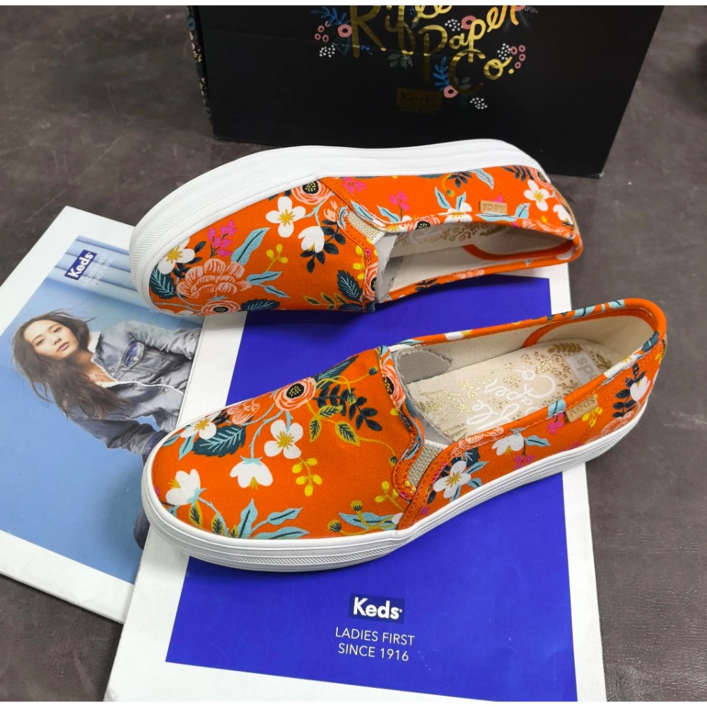 零碼特價🉐️ 美國🇺🇸潮牌Keds花朵厚底套腳鞋休閒鞋👟小白鞋 真皮鞋 運動鞋-細節圖5