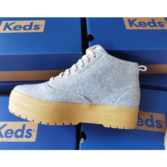 零碼特價新款零碼特價KEDS秋冬短靴休閒高筒靴時尚厚底板鞋小白靴-細節圖4