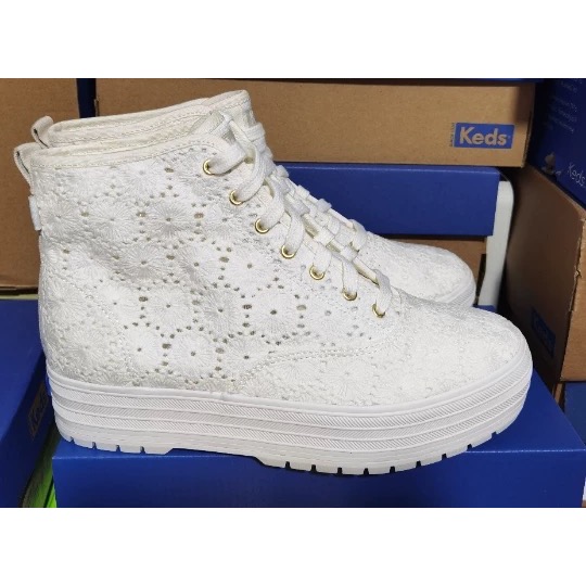 零碼特價新款零碼特價KEDS秋冬短靴休閒高筒靴時尚厚底板鞋小白靴-細節圖6