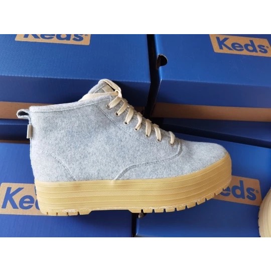 零碼特價新款零碼特價KEDS秋冬短靴休閒高筒靴時尚厚底板鞋小白靴-細節圖7