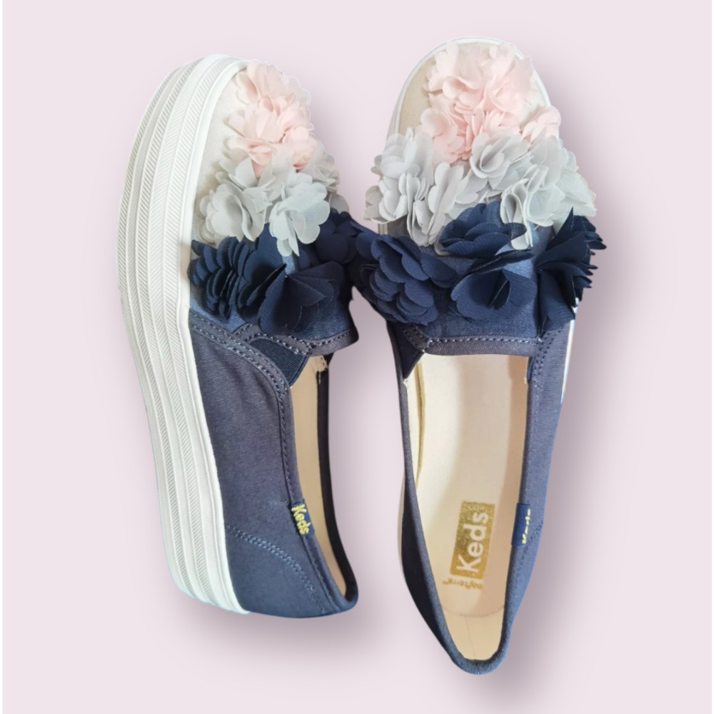 零碼特價🉐️ 美國🇺🇸潮牌Keds花朵厚底套腳鞋休閒鞋👟小白鞋  運動鞋-細節圖5
