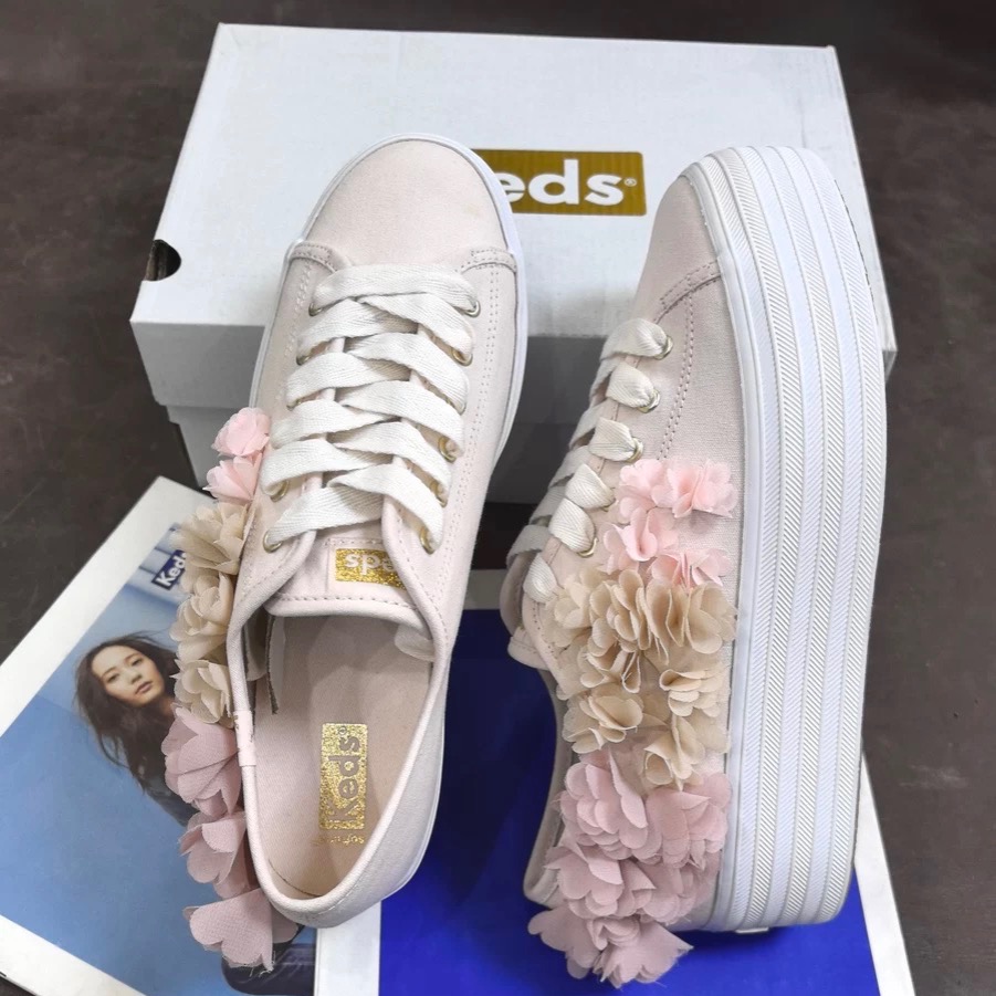 零碼特價🉐️ 美國🇺🇸潮牌Keds花朵厚底休閒鞋👟小白鞋  運動鞋 懶人鞋-細節圖2