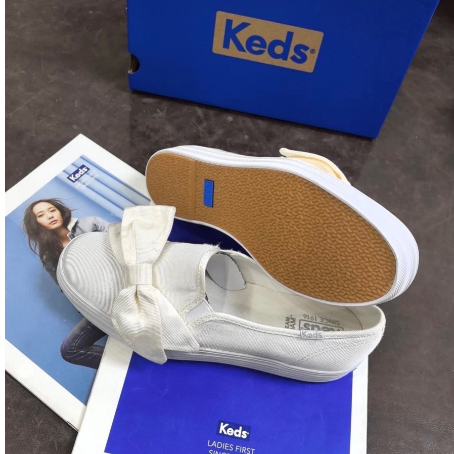 零碼特價🉐️ 美國🇺🇸潮牌Keds蝴蝶結厚底 婚鞋休閒鞋👟小白鞋  運動鞋 懶人鞋-細節圖6