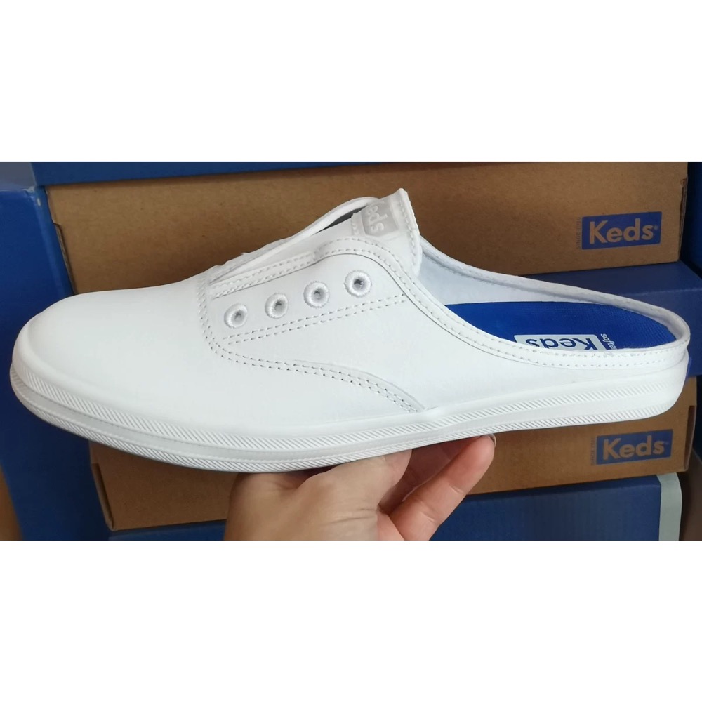 ￼零碼特價🉐️ 美國🇺🇸潮牌Keds蝴真皮拖鞋 厚底 休閒鞋👟小白鞋  運動鞋 懶人鞋-細節圖4