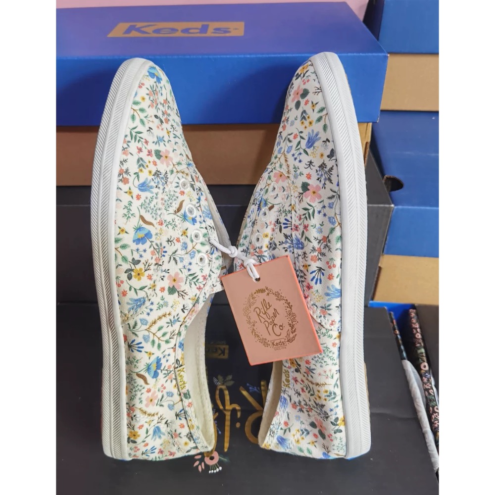 零碼特價Keds 小花朵鞋 純色休閒鞋 運動鞋 小白鞋 婚鞋-細節圖2