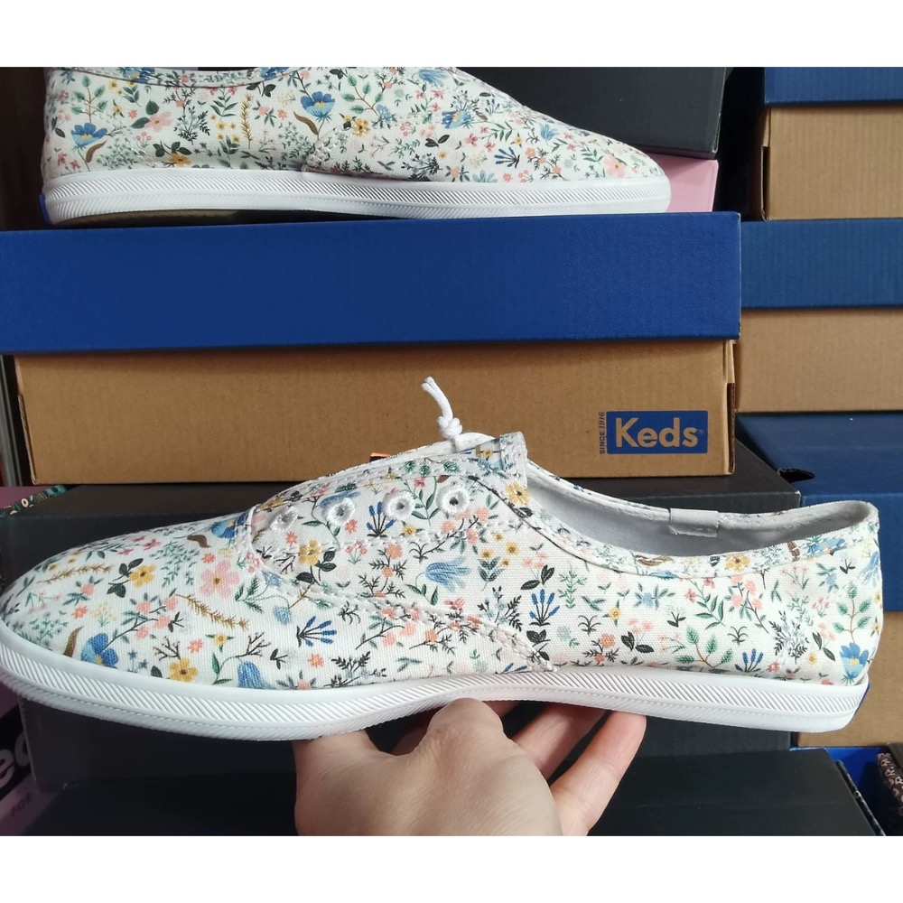 零碼特價Keds 小花朵鞋 純色休閒鞋 運動鞋 小白鞋 婚鞋-細節圖4