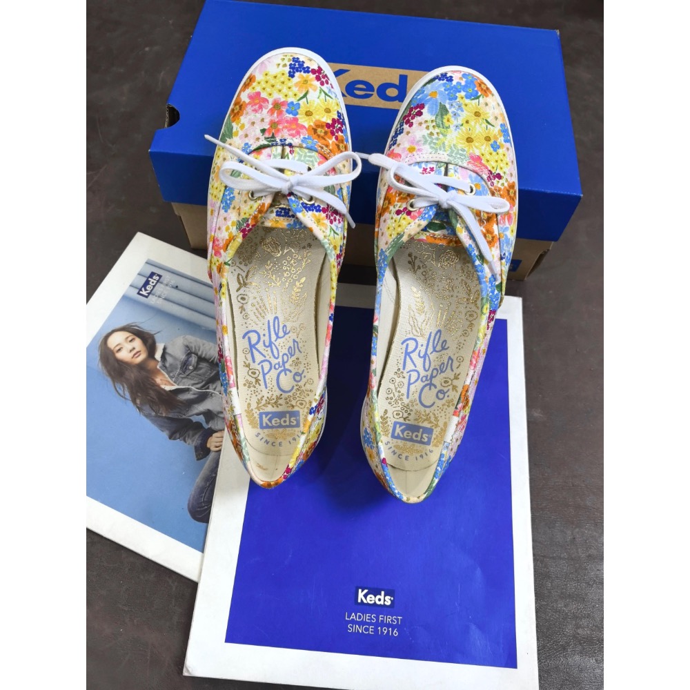零碼特價Keds 小花朵鞋 純色休閒鞋 運動鞋 小白鞋 婚鞋-細節圖3