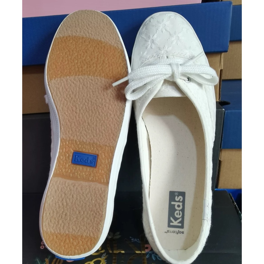 零碼特價Keds 小花朵鞋 純色休閒鞋 運動鞋 小白鞋 婚鞋-細節圖2