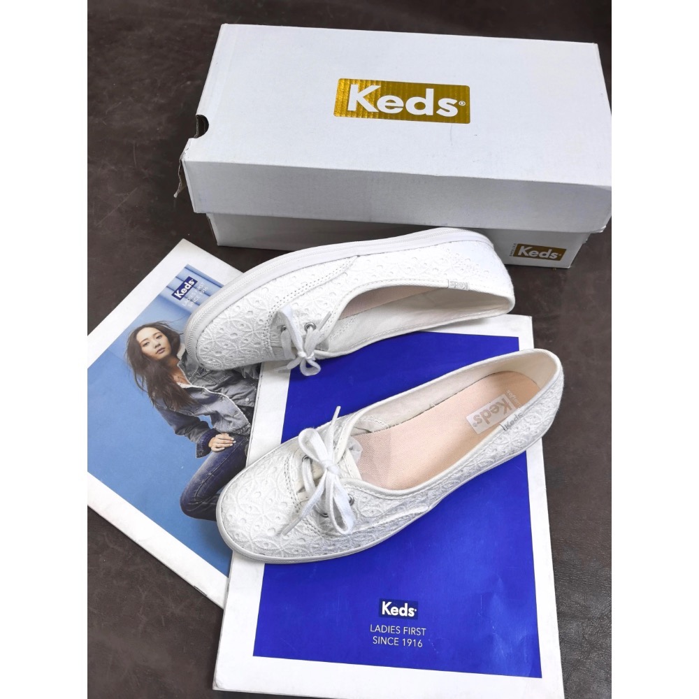 零碼特價Keds 小花朵鞋 純色休閒鞋 運動鞋 小白鞋 婚鞋-細節圖3