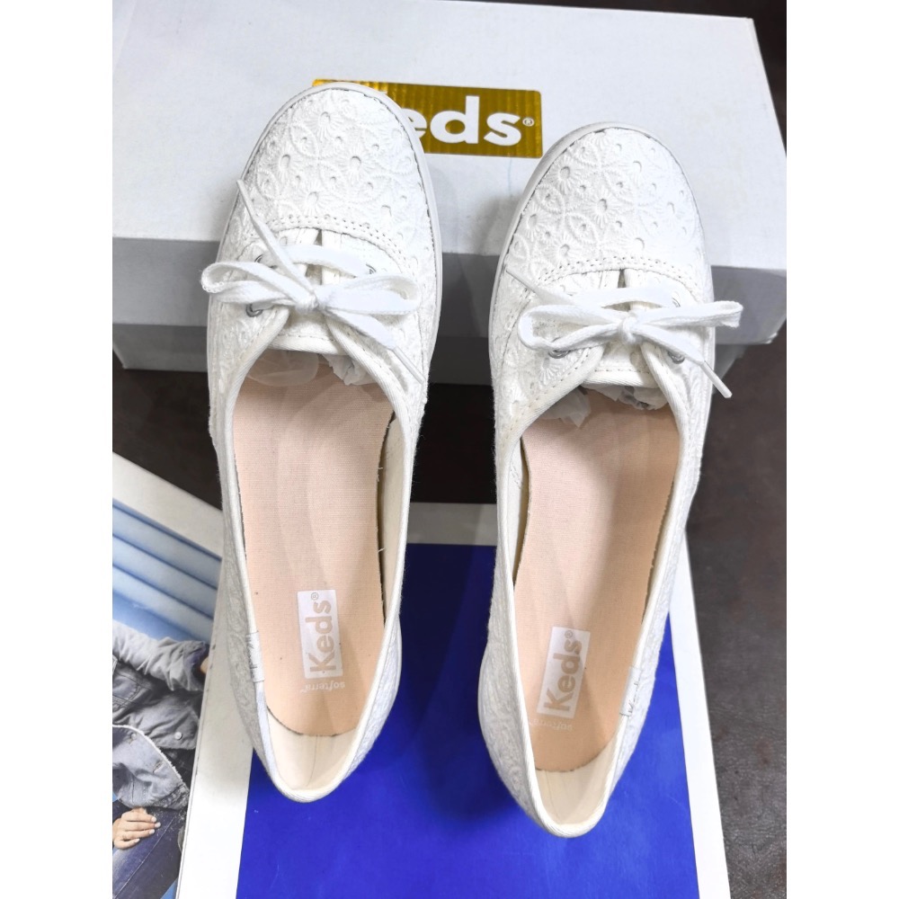 零碼特價Keds 小花朵鞋 純色休閒鞋 運動鞋 小白鞋 婚鞋-細節圖5
