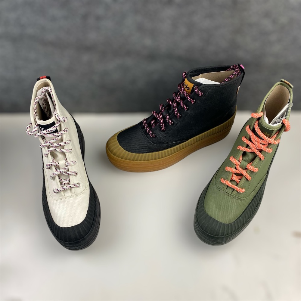 ￼零碼特價新款零碼特價KEDS秋冬內毛裡短靴休閒高筒靴時尚厚底板鞋小白靴-細節圖2