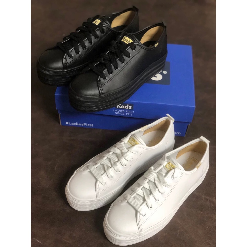 ￼零碼特價美國🇺🇸潮牌 Keds厚底婚鞋 女鞋優雅時尚復古鬆糕鞋休閒鞋-細節圖2