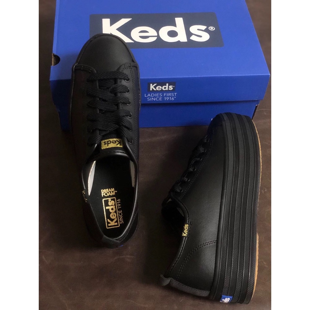 ￼零碼特價美國🇺🇸潮牌 Keds厚底婚鞋 女鞋優雅時尚復古鬆糕鞋休閒鞋-細節圖4