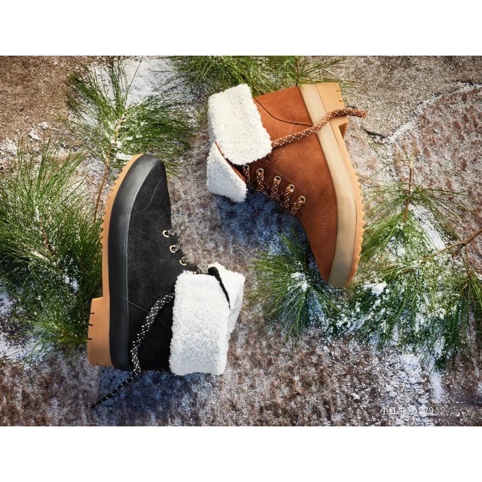 零碼特價潮牌keds厚底馬丁靴子雪靴 磨砂牛皮高筒靴 休閒百搭靴-細節圖2