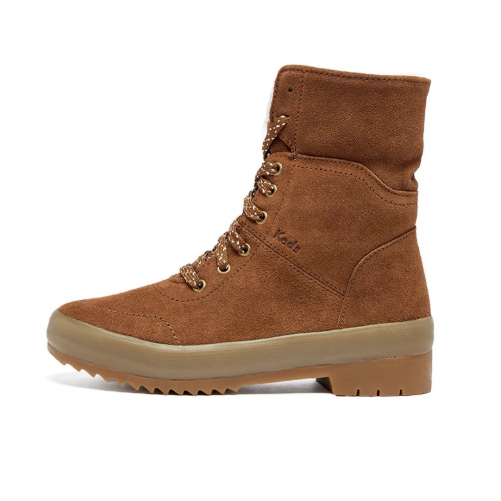 零碼特價潮牌keds厚底馬丁靴子雪靴 磨砂牛皮高筒靴 休閒百搭靴-細節圖3