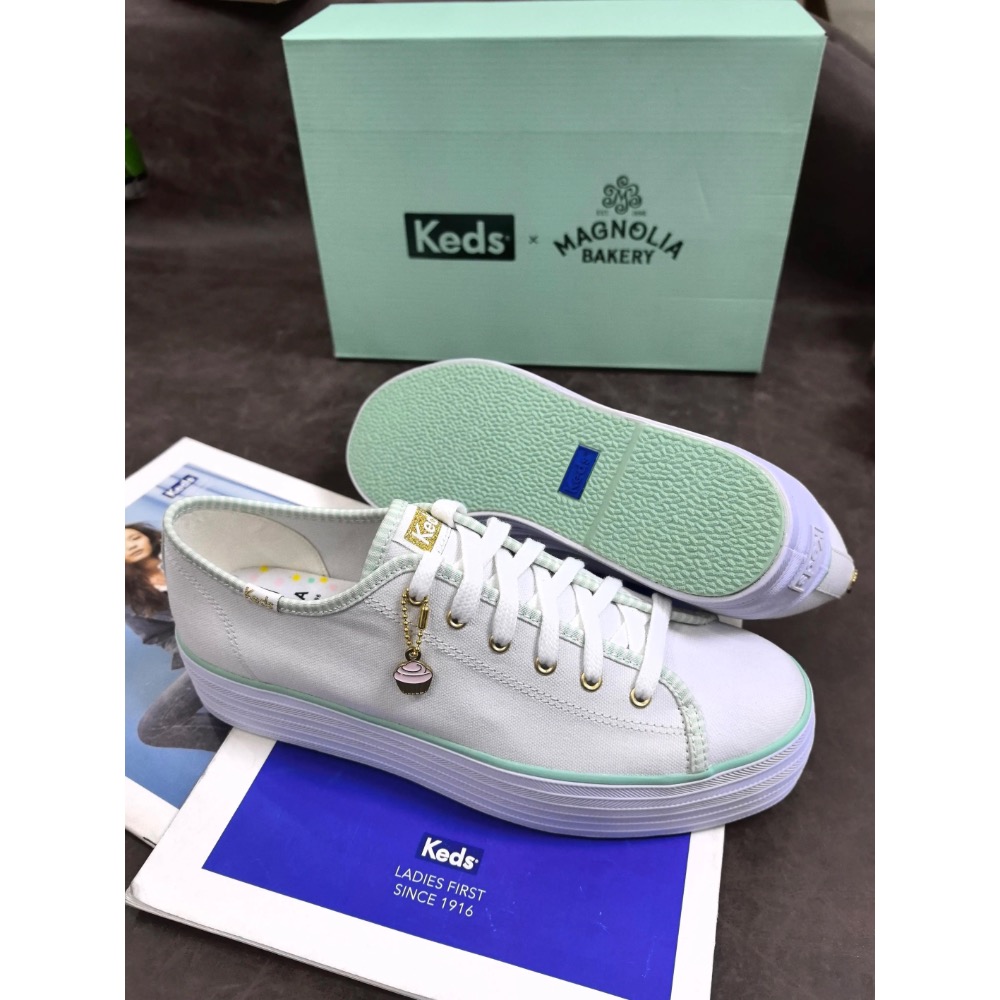 零碼特價 Keds聯名款閃閃發光片鞋甜心系列舒適透氣帆布鬆糕鞋潮流時尚公主鞋-細節圖7