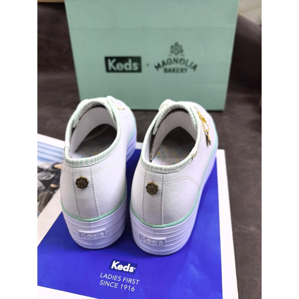 零碼特價 Keds聯名款閃閃發光片鞋甜心系列舒適透氣帆布鬆糕鞋潮流時尚公主鞋-細節圖9