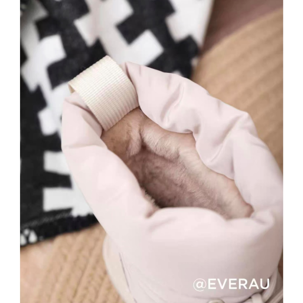 【底價清倉】澳洲 EVERAU 冬季防水雪靴羊毛內裡羽絨布大棉鞋時尚-細節圖2