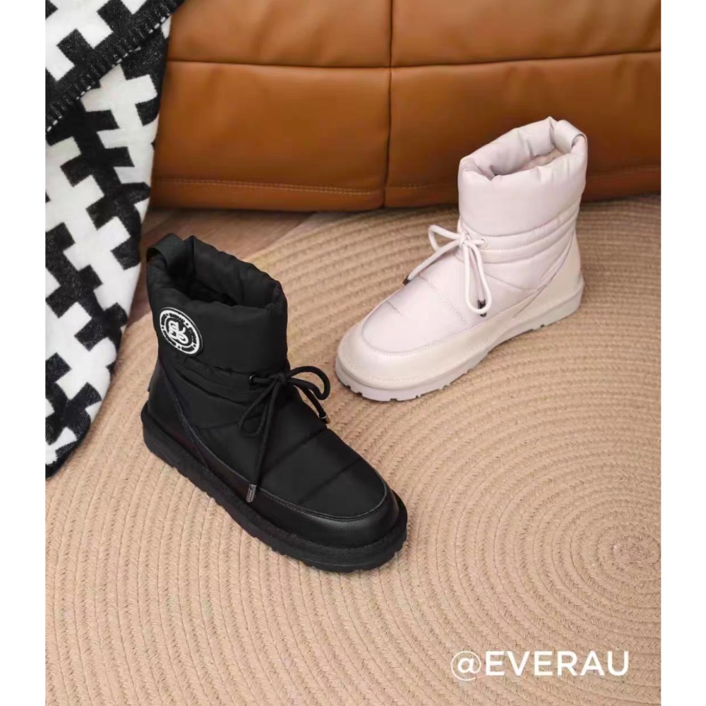 【底價清倉】澳洲 EVERAU 冬季防水雪靴羊毛內裡羽絨布大棉鞋時尚-細節圖3