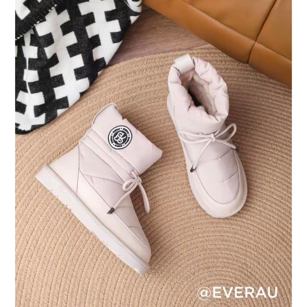 【底價清倉】澳洲 EVERAU 冬季防水雪靴羊毛內裡羽絨布大棉鞋時尚-細節圖4