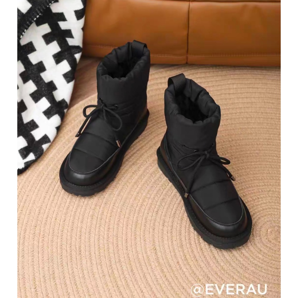 【底價清倉】澳洲 EVERAU 冬季防水雪靴羊毛內裡羽絨布大棉鞋時尚-細節圖5