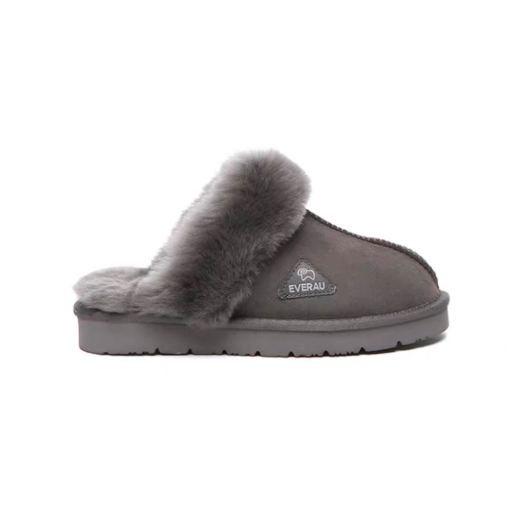 澳洲EVERAU秋冬絨軟馬卡龍皮毛一體毛拖鞋居家拖鞋保暖EA2064-細節圖6