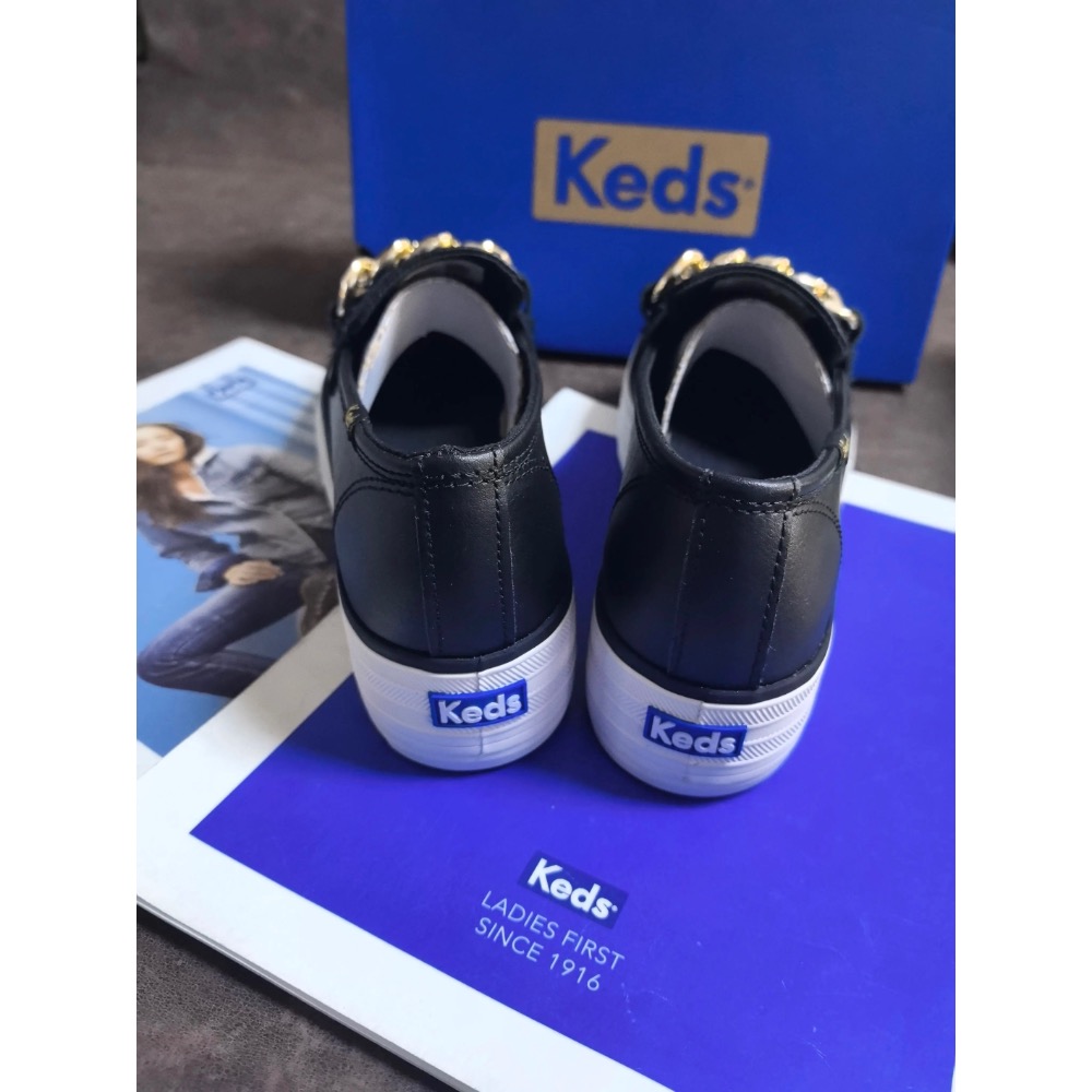 限量優惠Keds新款真皮樂福鞋淺口小皮鞋鬆糕底懶人鞋英倫風百搭休閒鞋-細節圖6