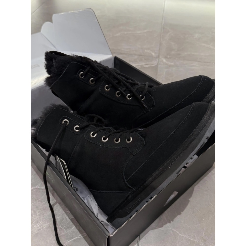 零碼清倉三折 澳洲EVERAU羊皮毛一體雪靴加厚保暖中筒馬丁靴女-細節圖4