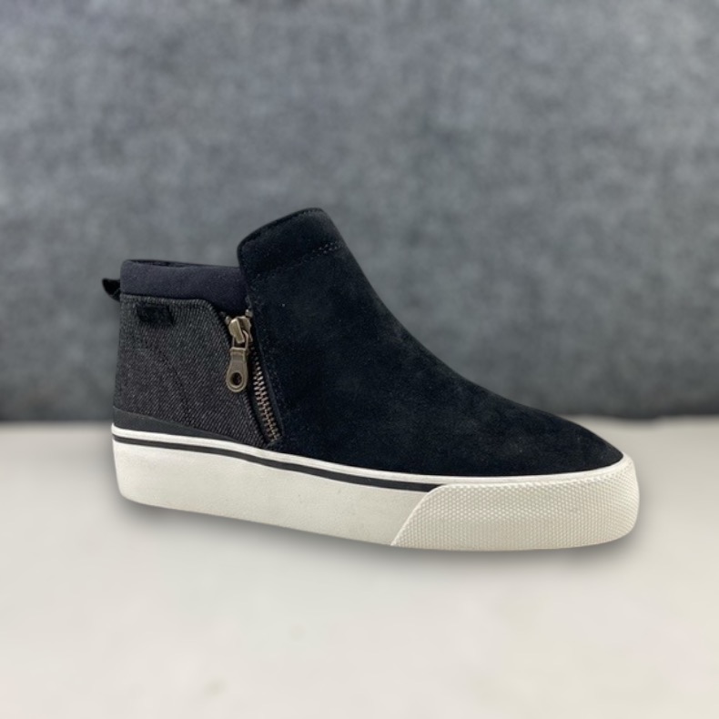 ￼零碼特價 Keds 美國女士牛皮短靴 高筒板鞋 休閒鞋 一腳蹬側拉鍊 大尺碼鞋-細節圖5