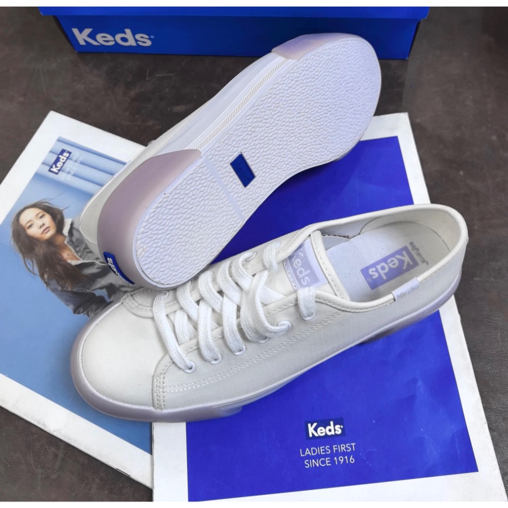 限量新品🉐️ 美國🇺🇸潮牌Keds芋泥糕底休閒鞋👟小白鞋 運動鞋 懶人鞋-細節圖5