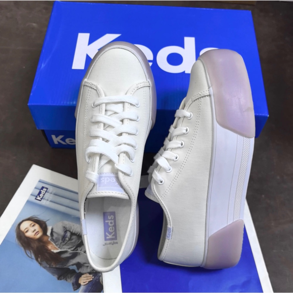 限量新品🉐️ 美國🇺🇸潮牌Keds芋泥糕底休閒鞋👟小白鞋 運動鞋 懶人鞋-細節圖6