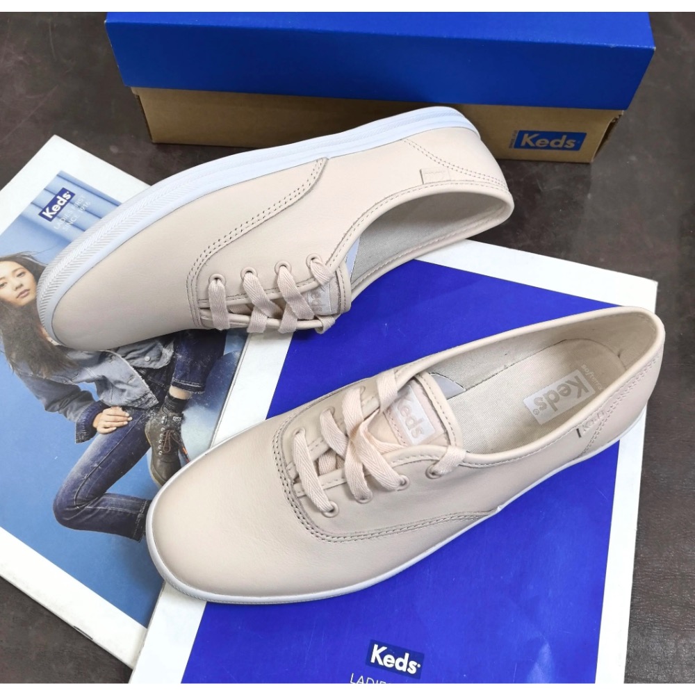 零碼特價🉐️ 美國🇺🇸潮牌Keds純色真皮休閒鞋👟小白鞋 運動鞋 懶人鞋-細節圖2