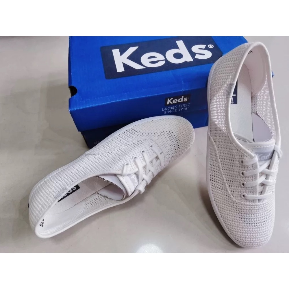 零碼特價🉐️ 美國🇺🇸潮牌keds 網格透氣婚鞋休閒鞋👟小白鞋 真皮鞋 運動鞋-細節圖7