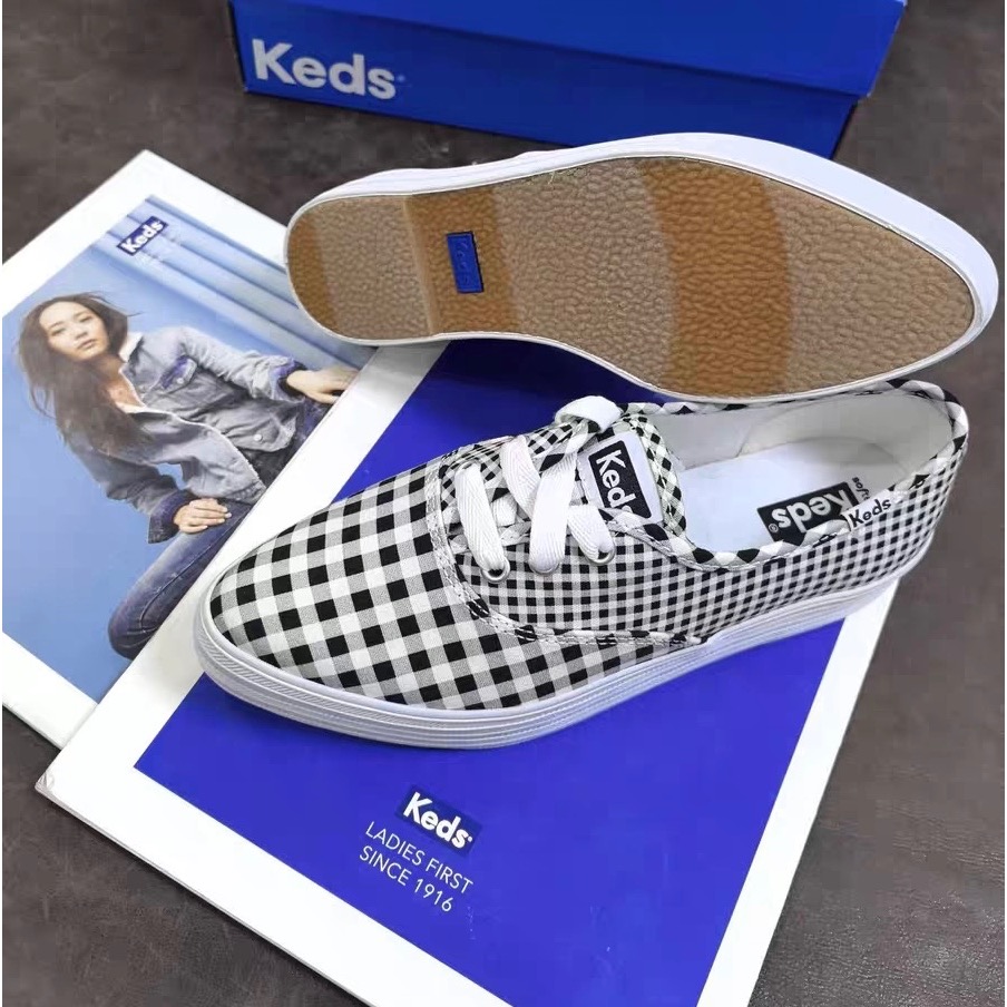 限時特價🉐Keds格紋/ 金色皮面厚底 拉長腿型小白鞋 帆布鞋 運動鞋 平底鞋-細節圖4