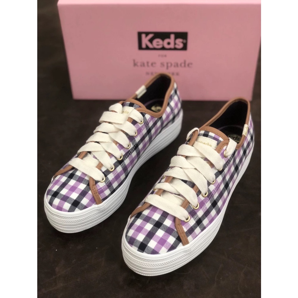 限時優惠 Keds❤️Kate spade格紋 糖果休閒鞋 帆布鞋 休閒女單鞋-細節圖2